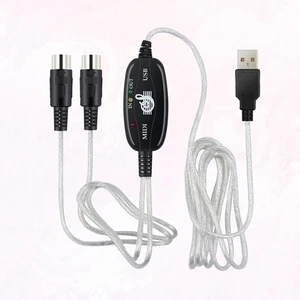 180x2cm Midi Kabel auf USB MIDI Kabel Musik Bearbeitungskabel Keyboard Konverter - Bild 1 von 11