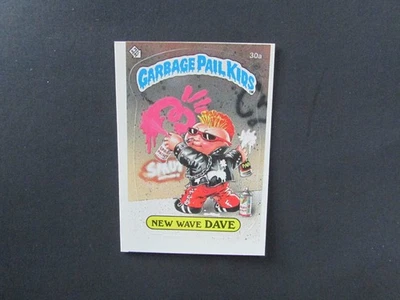 1985 Topps Garbage Pail Kids 1st Series 1 Matte Card #30a New Wave Dave Miscut - Image 1 of 4