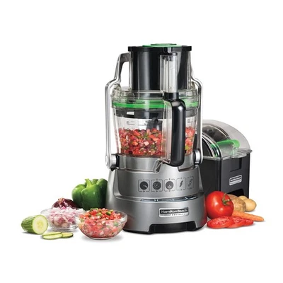 Food Processor by Hamilton Beach, 3 Litre, Black & Silver, 70825-SAU - Image 1 of 4