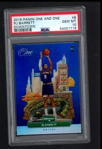 2019-20 Panini One and One Downtown RJ Barrett Rookie PSA 10 New York Knicks #8 - Picture 1 of 3