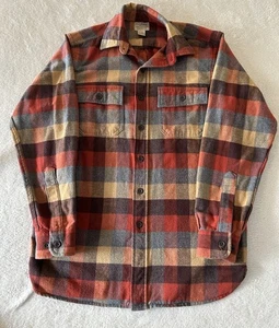 LL Bean Traditional Fit  Chemois Cotton Flannel Shirt Size Small Fall Unisex - Picture 1 of 7