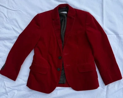 Blazer de terciopelo rojo para niños H&M 6-7 Foto 1 de 4