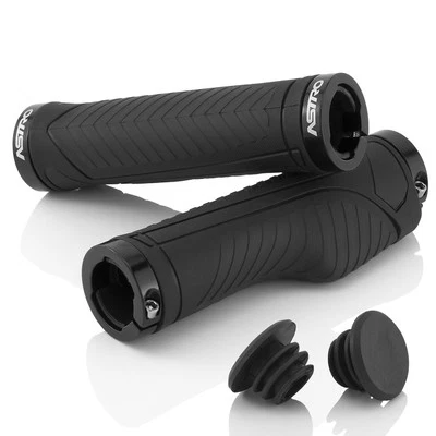 Fahrrad Lenkergriffe Fahrradgriffe Gummi Griffe Schraubgriffe Alu MTB City eBike - Bild 1 von 2