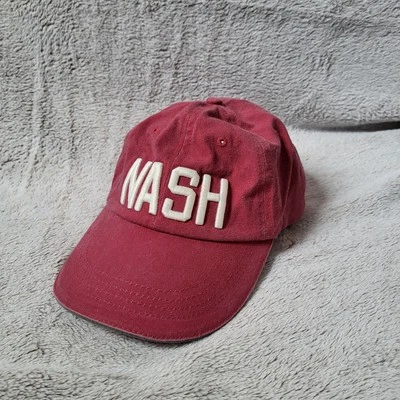 Sombrero Anvil Nashville Talla Única Rojo Ajustable Bordado Nash Texto Logo Foto 1 de 4