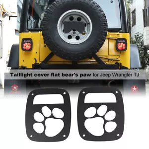 2x Aluminum Car Taillight Guard Rear Lamp Panel Cover For Jeep Wrangler TJ 97-06 - Picture 1 of 10