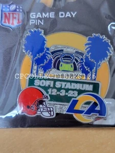 Los Angeles Rams VS Cleveland Browns Game day Pin 12/3/2023 So Fi Stadium - Picture 1 of 1