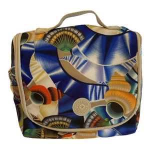 KIPLING Kichirou Womens Insulated Crossbody Lunch Bag Abstract Seashells Blue - Picture 1 of 11