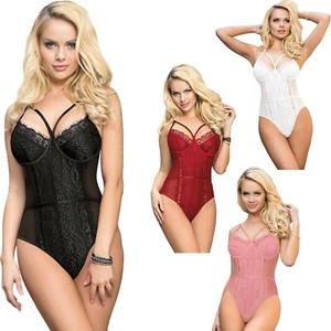 Lace Bodysuit Women Lace Teddy Sexy Lingerie Plus Size Lingerie 8-22 Bridal Body - Picture 1 of 27