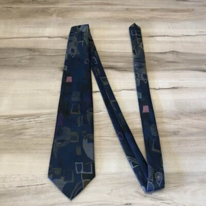Vintage 1970-80's Necktie Mens Tie Ugly Disco MCM Mod Groovy - Picture 1 of 5