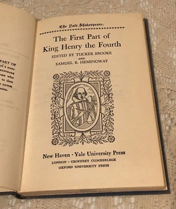 The First Part of King Henry the Fourth: The Yale Shakespeare, 1954 New Edition - Bild 1 von 17