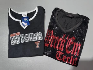Combo Lot of 2 Women’s Texas Tech Red Raiders Short-Sleeve Shirts NWT Large - Picture 1 of 1