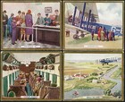 FLIGHT 1928 SARONY CIGARETTE CARDS AIRCRAFT COMPLETE SET of 25 CARDS