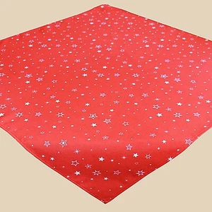 Mitteldecke Sterne Weihnachtsdecke 85cm x 85cm Textildruck rot weiß Tischdecke - Bild 1 von 1