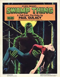 DE COLECCIÓN Paul Gulacy SWAMP THING Portfolio (1983) Eclipse Presents - Imagen 1 de 5