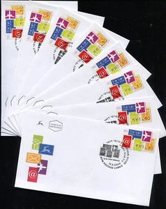 ISRAEL 2004 DOARMAT DEFINITVE ATM LABELS MACHINE 001 IPA SET OF 8. x33025 - Bild 1 von 1
