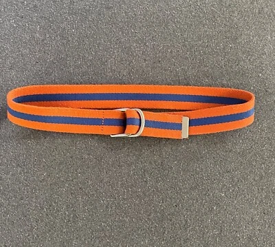 Florida Gators Lands End Childs M 24-26 Web Belt Orange and Blue Striped NCAA - Image 1 of 4