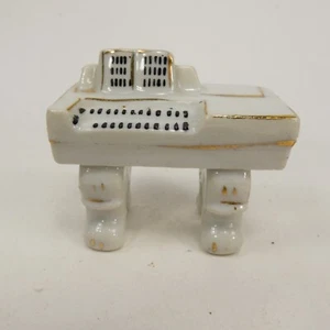 Vintage Occupied Japan Porcelain Organ / Piano White / Black Gold  Trim WXKM# - Picture 1 of 9