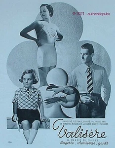 PUBLICITE VALISERE MARQUE DU TREFLE LINGERIE VETEMENT DE 1936 FRENCH AD PUB - Picture 1 of 1