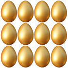  12 pièces œuf de Pâques œufs d'or ensemble de décoration fournitures art décorer faux