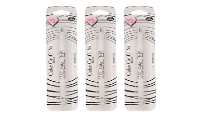 Pluma decorativa profesional de pasteles Rainbow Dust negra de doble extremo (paquete de 3) Foto 1 de 2