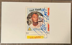 CURT FLOOD SIGNED 3"X5" INDEX CARD ST. LOUIS CARDINALS AUTOGRAPH D 1997 - Picture 1 of 1