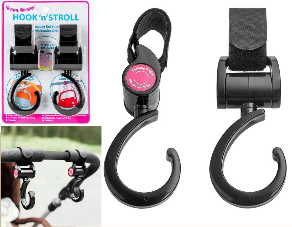 HOOK &STROLL PRAM BAG CLIPS TO FIT ALL BUGABOO MODELS BRAND NEW - Image 1 of 1