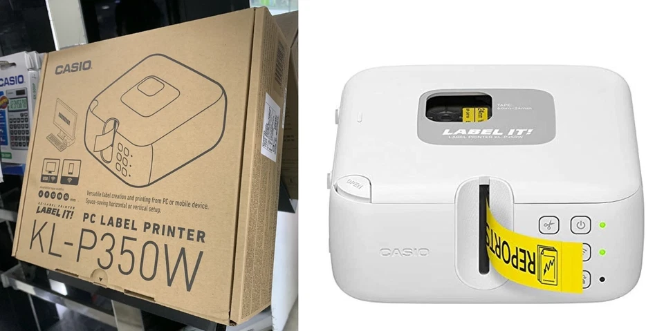 CASIO LABEL IT ! KL-P350W Label design maker Printer White - Image 1 of 4