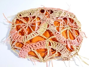 Bolso sin asas de paja de gamuza naranja Jack Rogers para mujer nuevo sin etiquetas 68 - Imagen 1 de 5