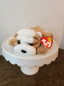 Wrinkles the Bulldog Puppy TY Beanie Babies 1996 - Imagen 1 de 9