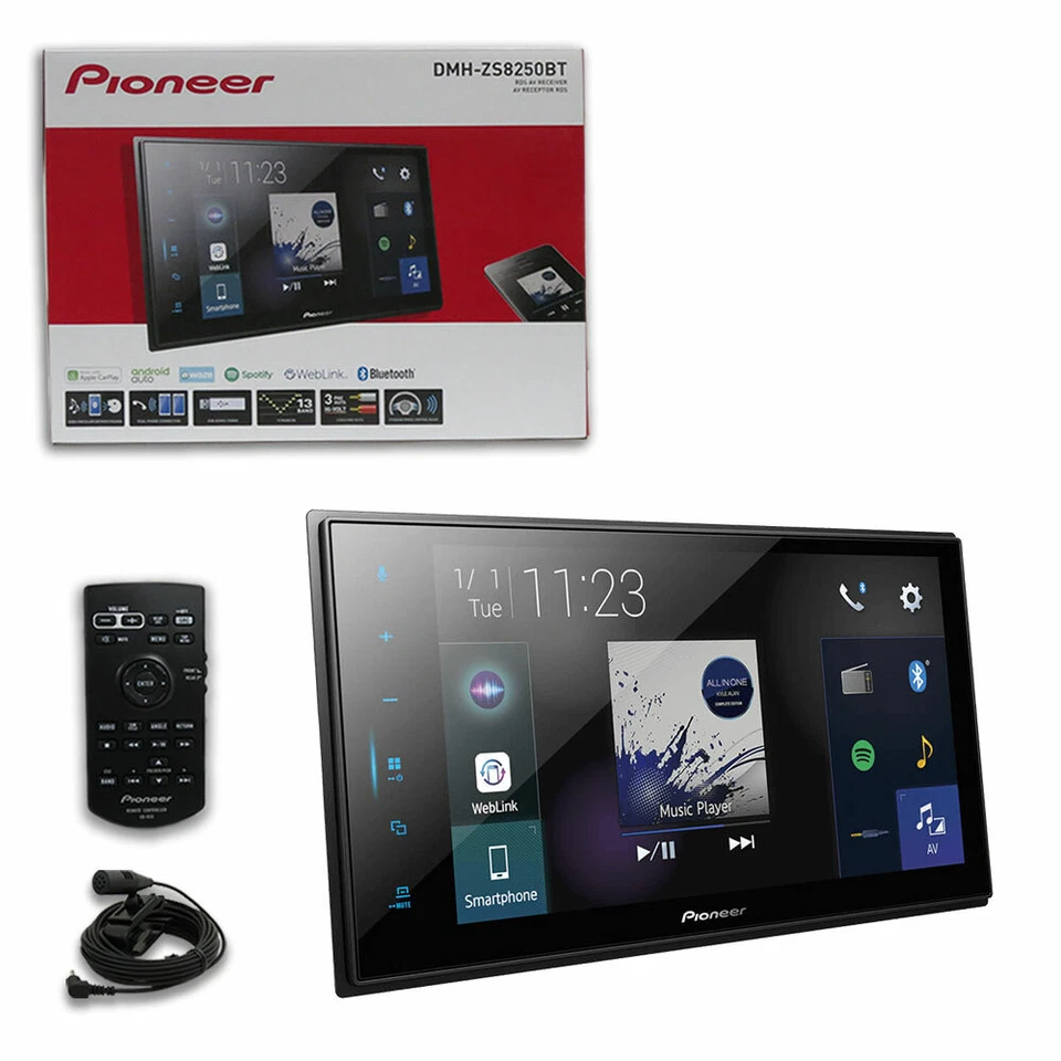 PIONEER DMH-ZS8250BT 1-DIN 8" CAR STEREO APPLE CARPLAY ANDROID AUTO BLUETOOTH - Image 1 of 4