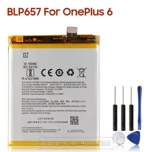 Batterie de remplacement BLP657 pour OnePlus 6 3300mAh NEUVE - Photo 1 sur 1