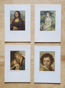 Vintage Edizioni Beatrice D'este Milano  Silk Prints: 4 Prints Inc. Mona Lisa - Picture 1 of 4