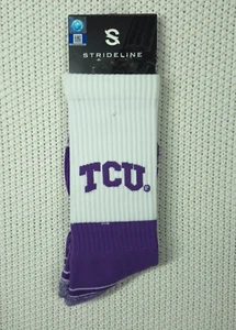 TCU Horned Frogs Socks Full Knit Strideline Sz. Men 8-12 Woman 9.5-13.5 - Picture 1 of 3