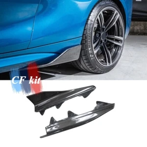 For 2016-up BMW M2 F87 Carbon Fiber Rear Bumper Splitters Side Skirts Extend Lip - Imagen 1 de 6