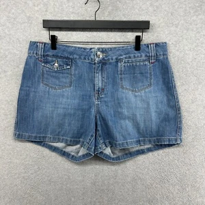 Tommy Hilfiger Jena Shorts Womens Size 14 Blue Denim Utility VTG Y2K - Picture 1 of 11