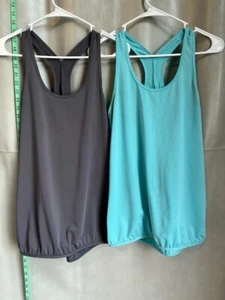 2 Pack of Women's Tek Gear Dry Tek Razor Back Tank with elastic bottom Size S - Picture 1 of 5