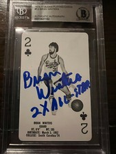 1976 Milwaukee Bucks Playing Cards White Hen Pantry Brian Winters Auto BAS Cert