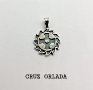 MEDIUM HEM CROSS 2CM PENDANT CTUZ PARRAVICINI 925 SILVER - Picture 1 of 1