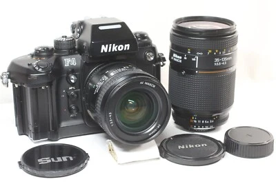 AS IS Nikon F4 Film Camera + AF NIKKOR 24-50mm F/3.3-4.5 + 35-135mm F/3.5-4.5 - image 1 of 4