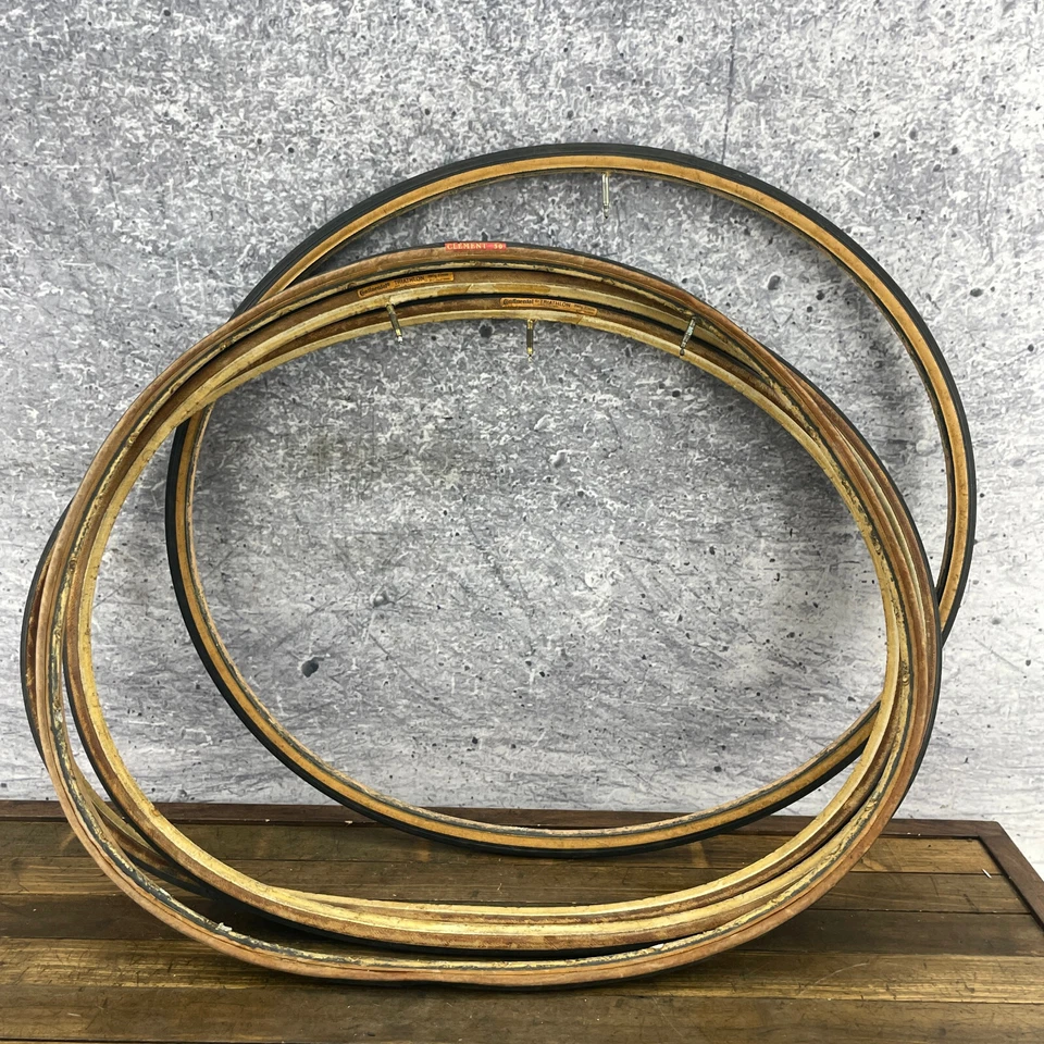 Vintage TUBULAR Tire Lot Clement 50 Sew Up Road Eroica  Continental Tri 700c - Image 1 of 4