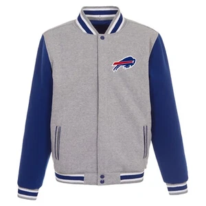 Chaqueta de lana reversible a presión completa de los Buffalo Bills de la NFL JHD 2 logotipos frontales - Imagen 1 de 5