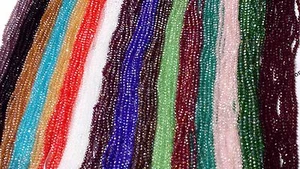 100 Faceted Rondelle Crystal Glass Beads 3mm 30 colours Jewellery making - Picture 1 of 37