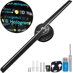 42cm 3D Holographic FanHologram Projector LED Photo Video Fan Advertising O - Picture 1 of 12