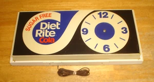 Vintage Sugar Free Diet Rite Cola Wall Clock Sign (No Movement / Motor or Hands) - Picture 1 of 11