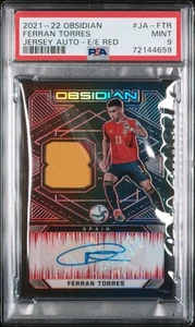 2021-22 Panini Obsidian -Ferran Torres auto /15 PSA 9 Electric Etch Red Pop 1 - Picture 1 of 6