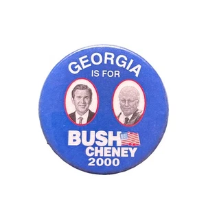 Prendedor George Bush for President Blue Georgia 2000 50 State botón Cheney de 1,5" - Imagen 1 de 2