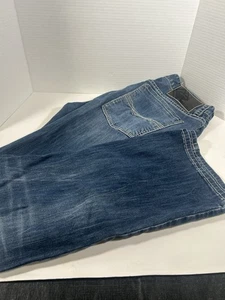 Rock&Roll Denim Men's 38x32 Blue Revolver Straight Slim Straight Leg 5 Pocket - Picture 1 of 9