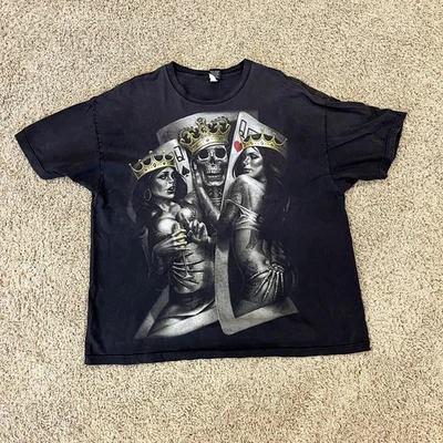 Camiseta OG Abel Calavera Reinas Mano de Hombre Muerto Negra 3XL Foto 1 de 4