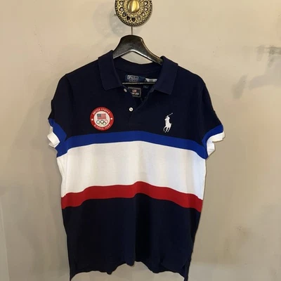 Polo para mujer Ralph Lauren 2024 equipo olímpico EE. UU. abanderado tejido polo talla M Foto 1 de 4