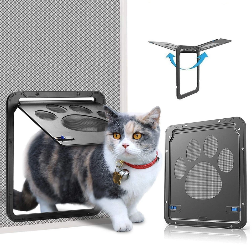 Pet Screen Door,Inside Door 8x10x0.4 inch,Lockable Magnetic Flap Screen Autom... - Image 1 of 4